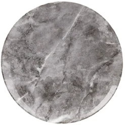 Assiette plate en porcelaine décor marbre gris|Gifi