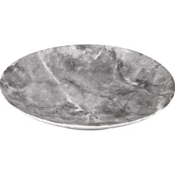 Assiette plate en porcelaine décor marbre gris|Gifi