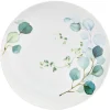 Assiette plate en porcelaine blanc et vert|Gifi Sale