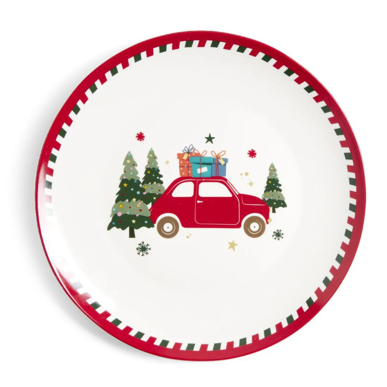 Sale Assiette plate en porcelaine motif Noël Ø27cm Vaisselle Et Accessoires De Table