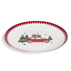 Sale Assiette plate en porcelaine motif Noël Ø27cm Vaisselle Et Accessoires De Table