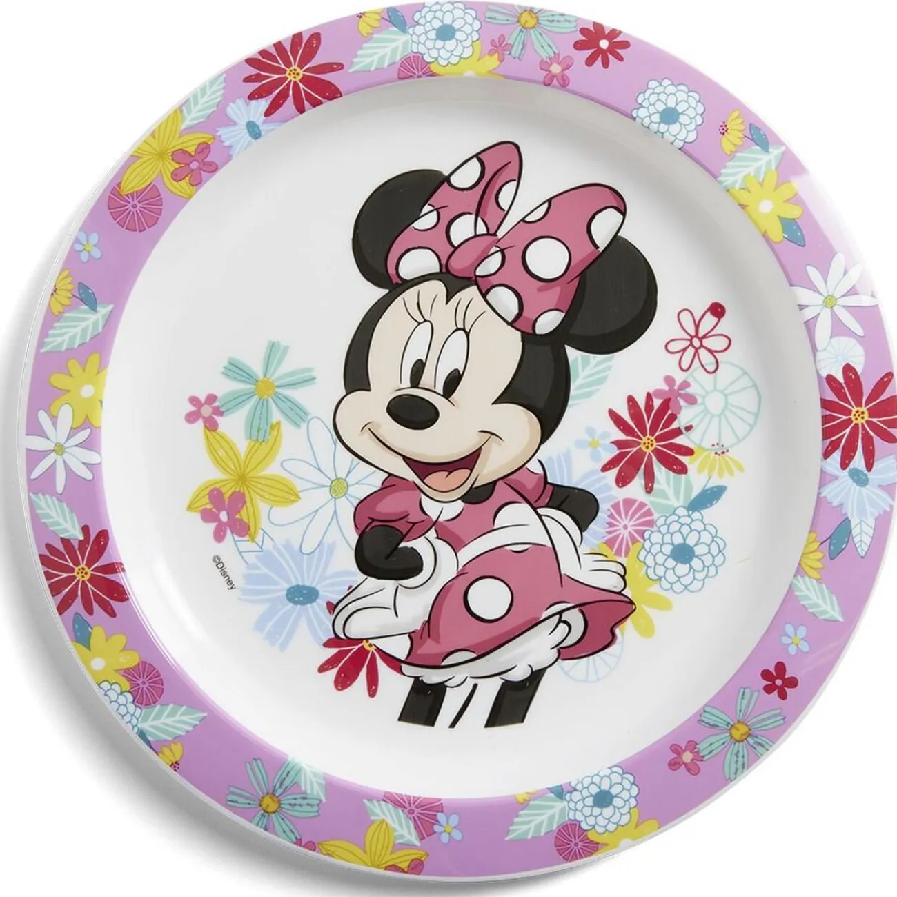 Assiette plate enfant Minnie Mouse plastique Ø22cm|Gifi Discount