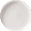 Assiette plate faïence gris avec liseré crème|Gifi Outlet