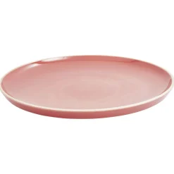 Assiette plate faïence Terracotta avec liseré crème|Gifi Online