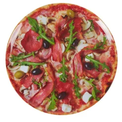 Outlet Assiette plate forme ronde style fast food motif pizza Vaisselle Et Accessoires De Table
