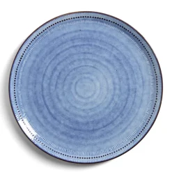 Assiette plate grès bleu Ø27,5cm|Gifi Online