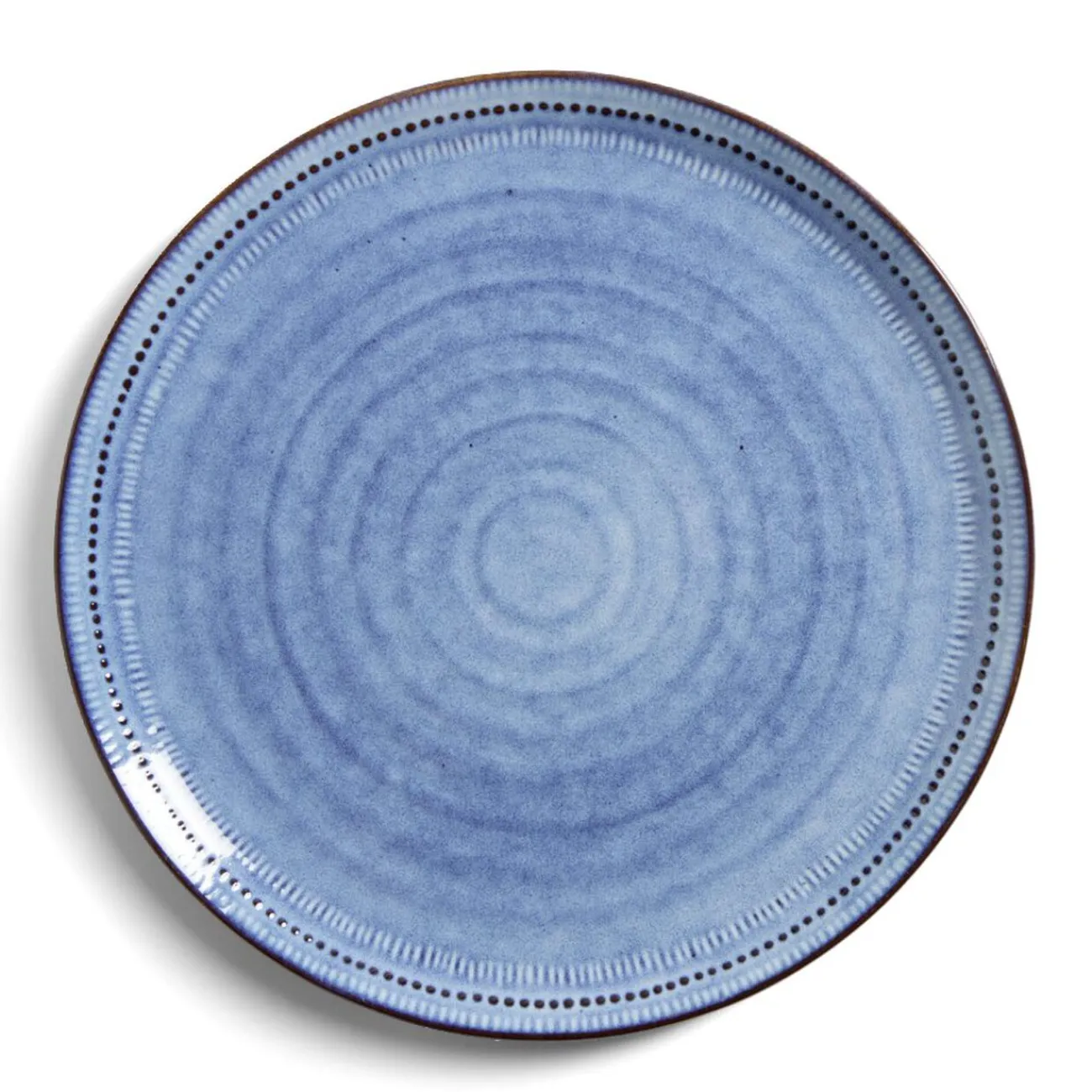 Assiette plate grès bleu Ø27,5cm|Gifi Online