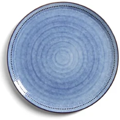 Assiette plate grès bleu Ø27,5cm|Gifi Outlet