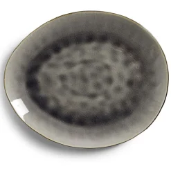 Assiette plate grès effet artisanal 28,5x24cm|Gifi Best