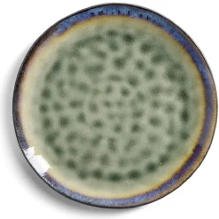 Assiette plate grès vert Ø27,5cm|Gifi Best