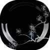 Assiette plate Luminarc noir design asiatique Ming White|Gifi Sale