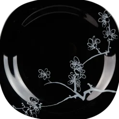 Assiette plate Luminarc noir design asiatique Ming White|Gifi Sale