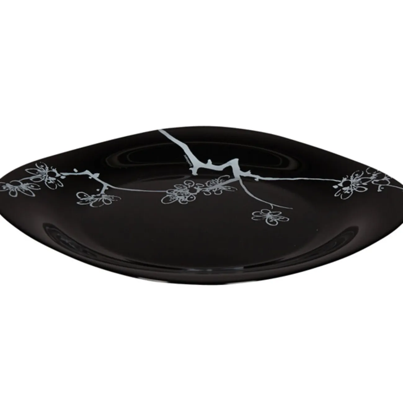 Assiette plate Luminarc noir design asiatique Ming White|Gifi Sale