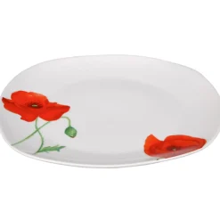 Assiette plate motif coquelicot|Gifi Clearance