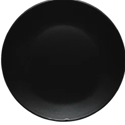 Assiette plate noire|Gifi