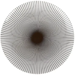 Assiette plate rayure noire et blanche|Gifi