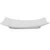 Assiette plate rectangulaire blanche incurvée|Gifi Hot