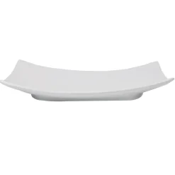 Assiette plate rectangulaire blanche incurvée|Gifi Hot