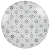 Sale Assiette plate ronde blanche motif fleurs violettes Vaisselle Et Accessoires De Table