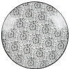 Assiette plate ronde blanche et noire Sara|Gifi Online
