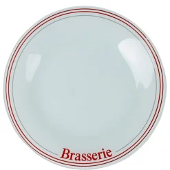 Assiette plate ronde blanche décor brasserie|Gifi Clearance