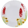 Assiette plate ronde blanche fleur rose Fantine|Gifi Online