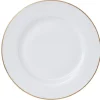 Assiette plate ronde blanche contour doré|Gifi