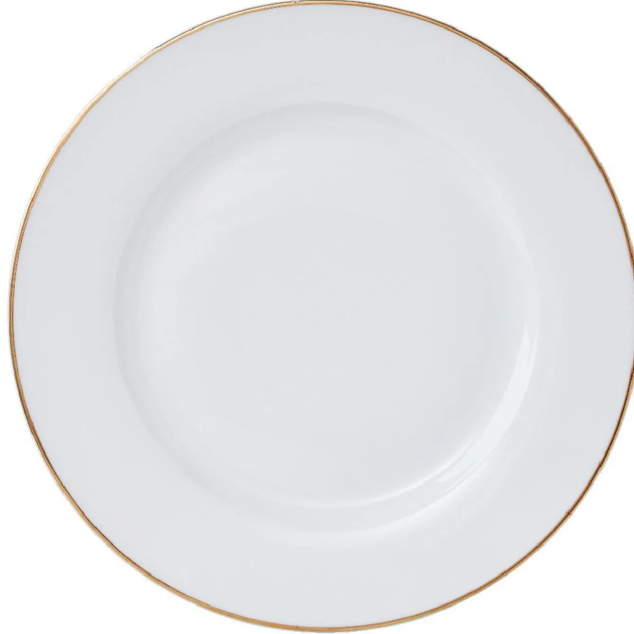 Assiette plate ronde blanche contour doré|Gifi