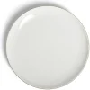 Assiette plate ronde blanc et doré Ø26cm porcelaine|Gifi Best