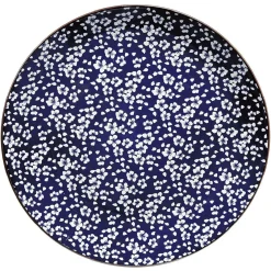 ASSIETTE PLATE RONDE BLEU ET BLANC|Gifi Hot