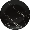 Assiette plate ronde décor marbre noir et blanc|Gifi