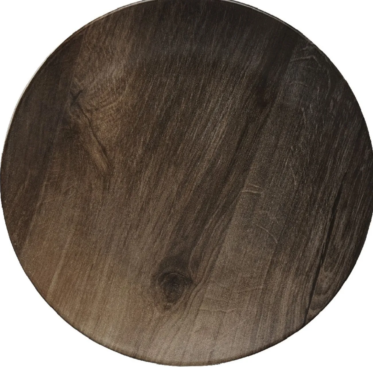 Assiette plate ronde décor imitation bois|Gifi Outlet