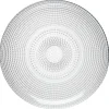 Assiette plate ronde effet relief blanc transparent Ø26,8 cm|Gifi Clearance