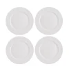 Best Assiette plate ronde embossée blanche x4 Vaisselle Et Accessoires De Table