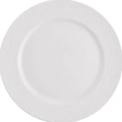 Best Assiette plate ronde embossée blanche x4 Vaisselle Et Accessoires De Table