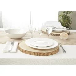 Best Assiette plate ronde embossée blanche x4 Vaisselle Et Accessoires De Table