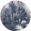Best Assiette plate ronde en faïence imprimé palmiers noir gris Vaisselle Et Accessoires De Table