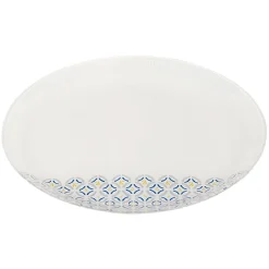 Assiette plate ronde en verre Eleni motif géométrique|Gifi Discount