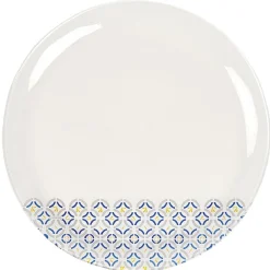 Assiette plate ronde en verre Eleni motif géométrique|Gifi Discount