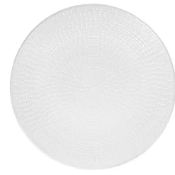 Assiette plate ronde faïence design Zebra uni blanc|Gifi Outlet
