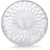 Assiette plate ronde fleur géométrique verre transparent|Gifi Discount