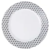 Assiette plate ronde Luminarc blanche triangle noir Palerme|Gifi Outlet
