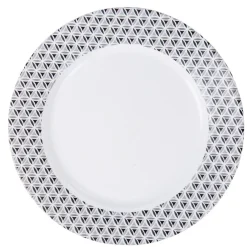 Assiette plate ronde Luminarc blanche triangle noir Palerme|Gifi Outlet
