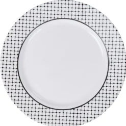 Assiette plate ronde Luminarc rebord noir pois blancs Tiago|Gifi Sale