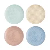 Assiette plate ronde motif géométrique 4 couleurs x4|Gifi Best
