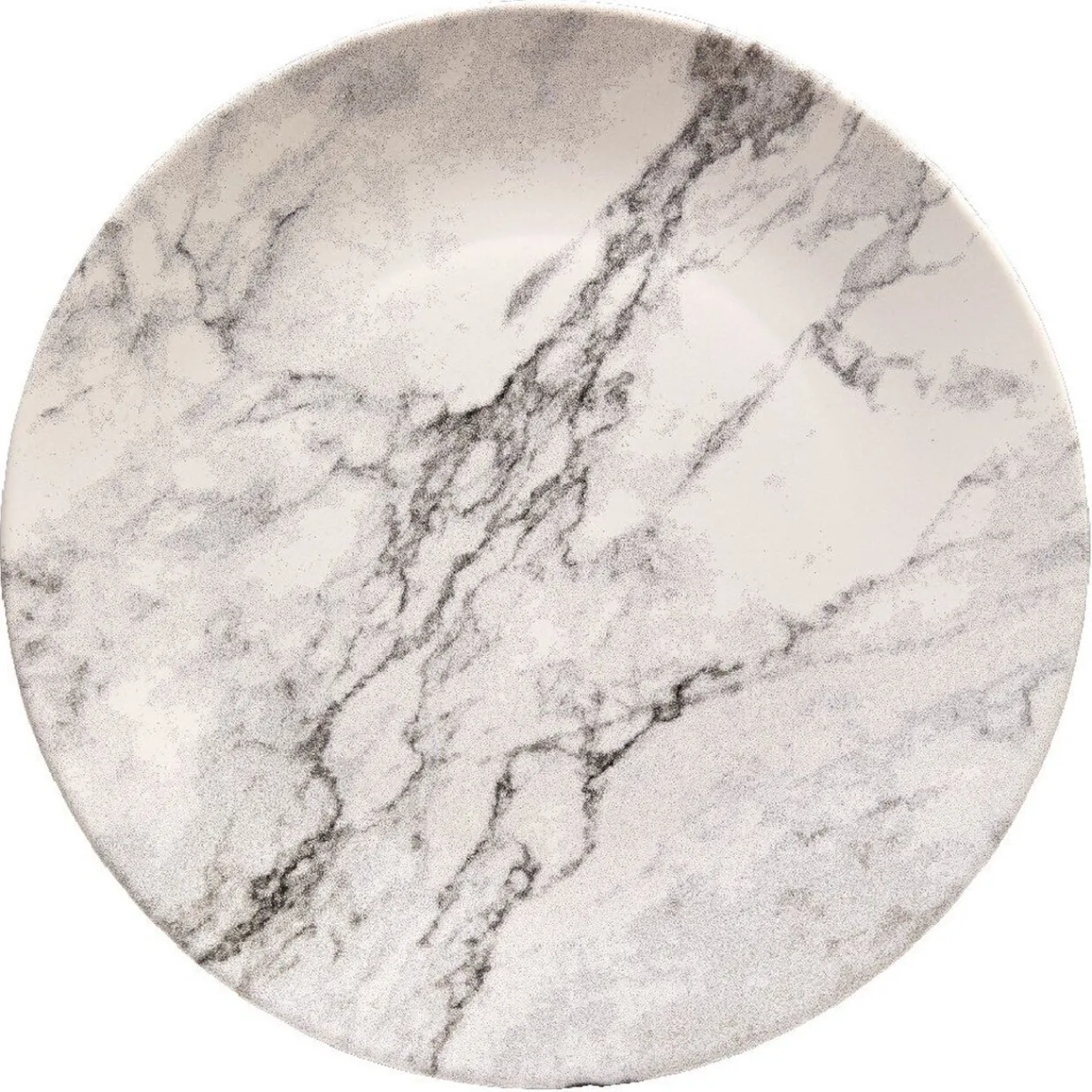 Assiette plate ronde motif marbre gris et blanc|Gifi Sale