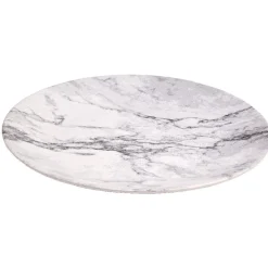 Assiette plate ronde motif marbre gris et blanc|Gifi Sale
