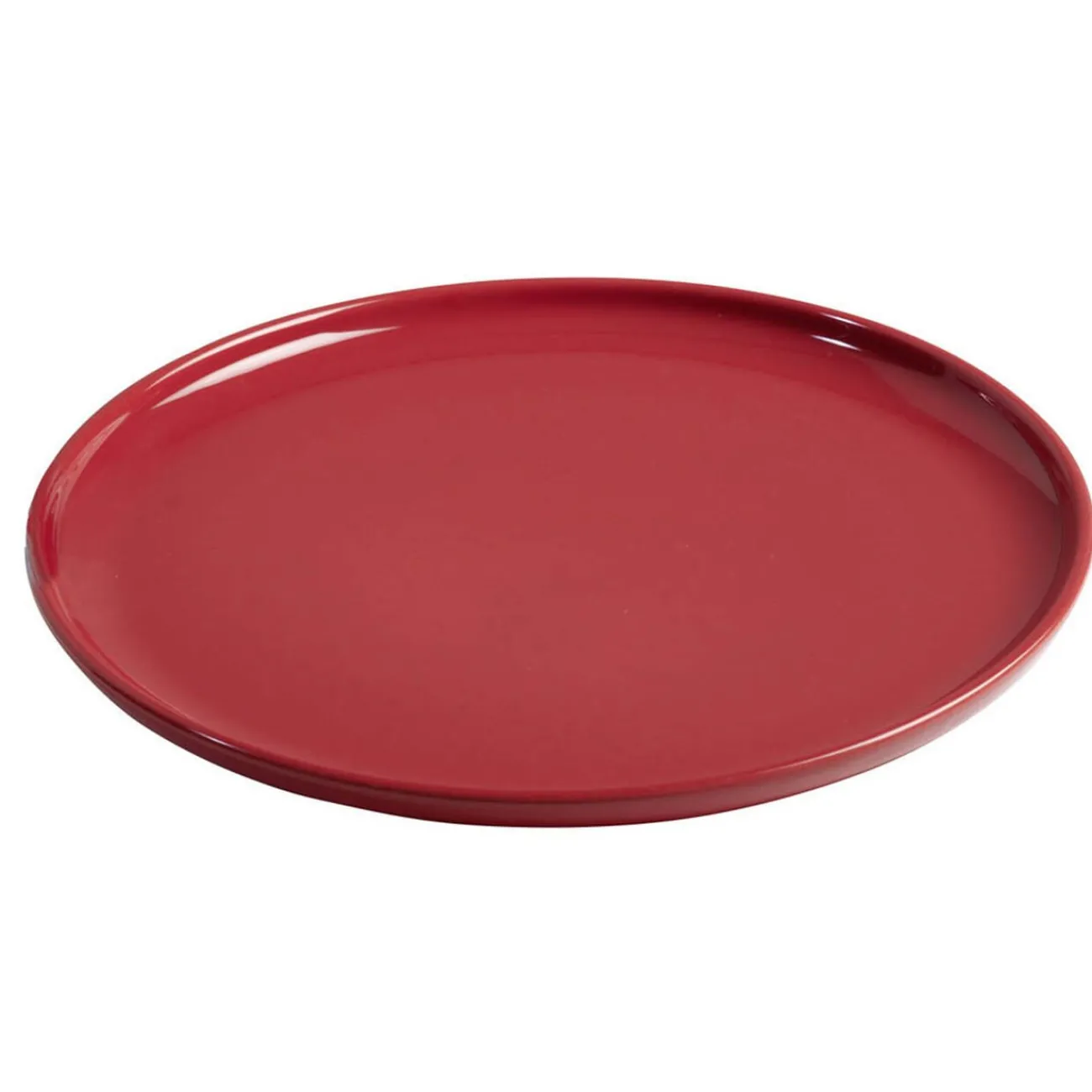 Assiette plate ronde Oslo rouge|Gifi Discount