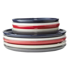 Assiette plate ronde Oslo rouge|Gifi Discount