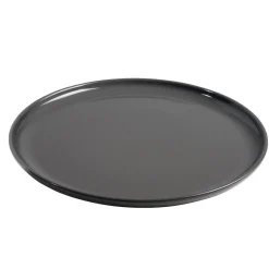 Assiette plate ronde Oslo grise|Gifi Hot
